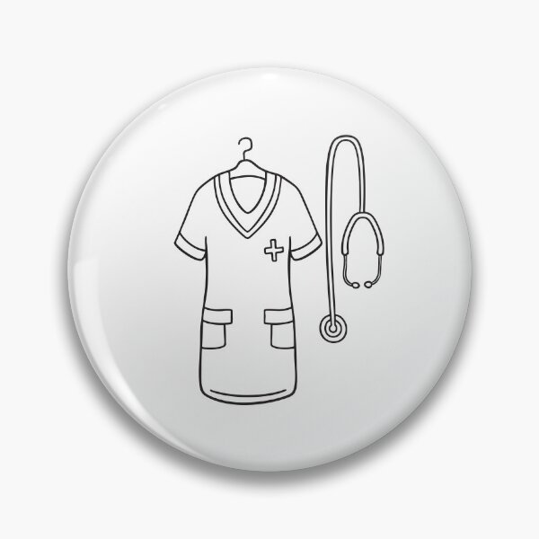 Item preview, A nurse outfit hanging next to a stethoscope designed and sold by rasagamastore.