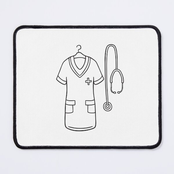 Item preview, A nurse outfit hanging next to a stethoscope designed and sold by rasagamastore.