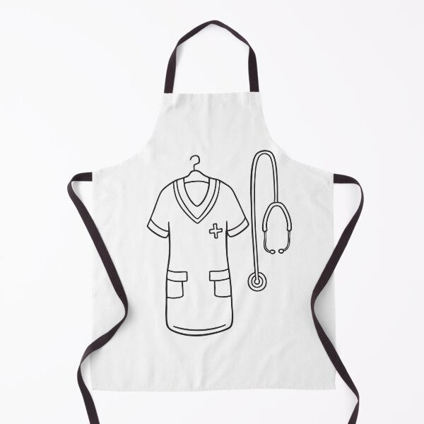 Item preview, A nurse outfit hanging next to a stethoscope designed and sold by rasagamastore.