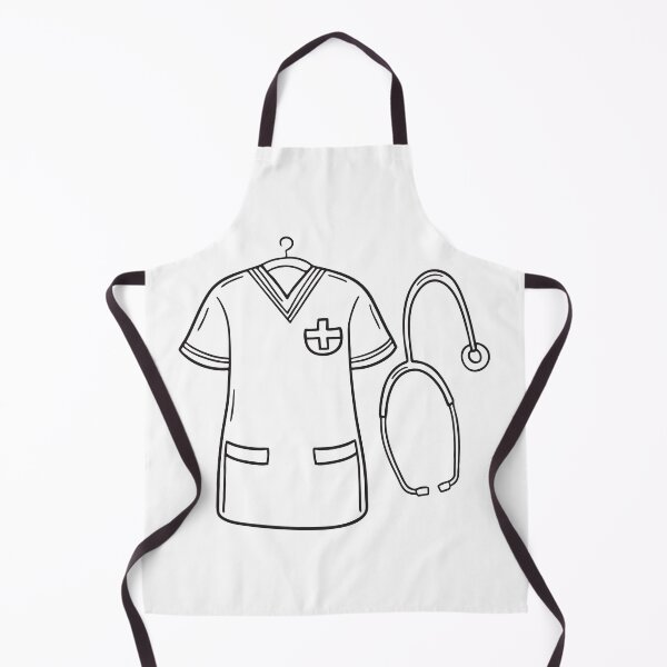 Item preview, A stethoscope hanging beside a nurse’s uniform designed and sold by rasagamastore.