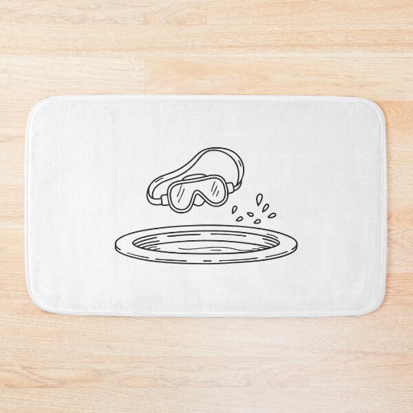 Item preview, Swimming goggles floating near a pool drain designed and sold by rasagamastore.