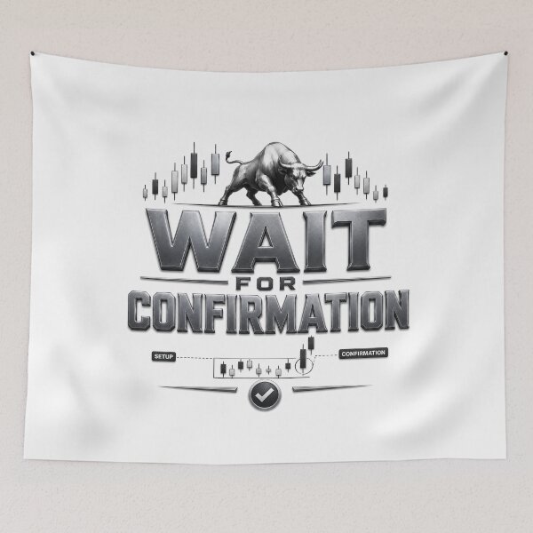 Item preview, Wait for Confirmation Forex Trading Bull Market Design designed and sold by PipForgeStudio .