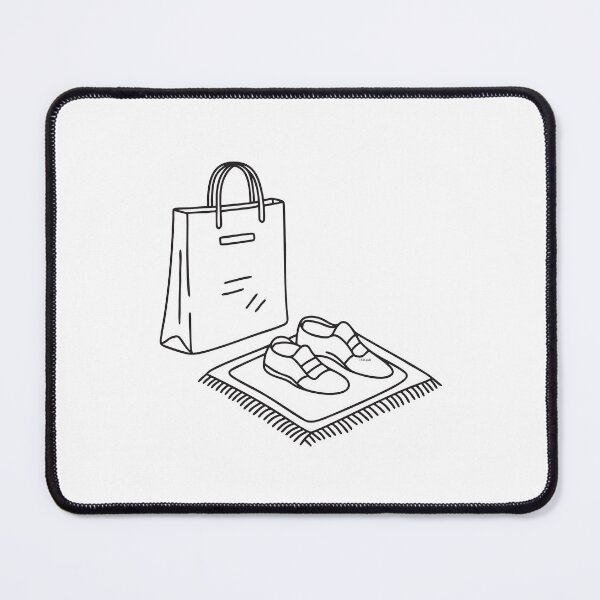 Item preview, Shoes set beside a doormat, no bag in sight designed and sold by rasagamastore.