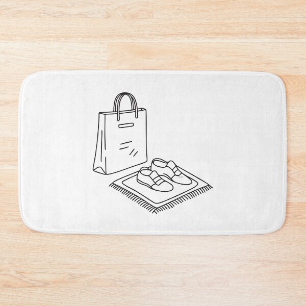 Item preview, Shoes set beside a doormat, no bag in sight designed and sold by rasagamastore.