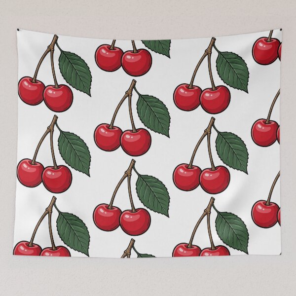 Item preview, Classic Retro Red Cherries Illustration designed and sold by seven things shop.