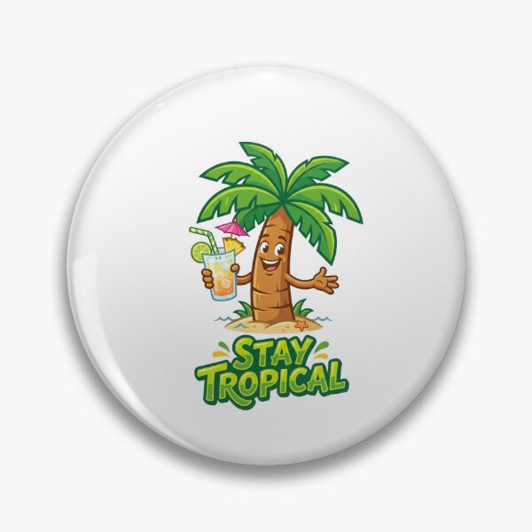 Item preview, Stay Tropical Funny Summer Palm Tree Tee designed and sold by 7Four1 Designs.