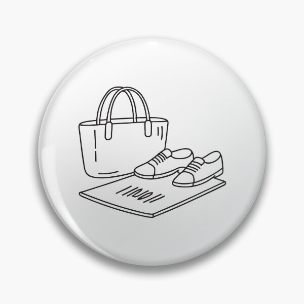 Item preview, A pair of shoes next to the mat with no bag nearby designed and sold by rasagamastore.