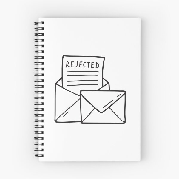 Item preview, A paper labeled rejected lying near an opened envelope designed and sold by rasagamastore.