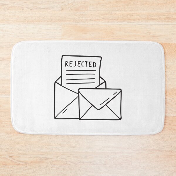 Item preview, A paper labeled rejected lying near an opened envelope designed and sold by rasagamastore.
