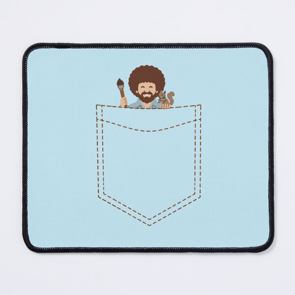 Item preview, Bob Ross Pocket Design | Happy Little Painter & Squirrel designed and sold by pixiedustpaint.