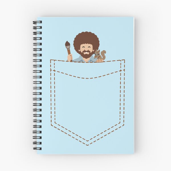 Item preview, Bob Ross Pocket Design | Happy Little Painter & Squirrel designed and sold by pixiedustpaint.