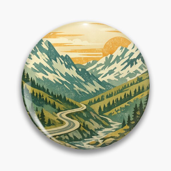 Item preview, Alpine Meadow Wildflowers: Mountain Valley Stream Sunrise Landscape Art designed and sold by irfanshikh.