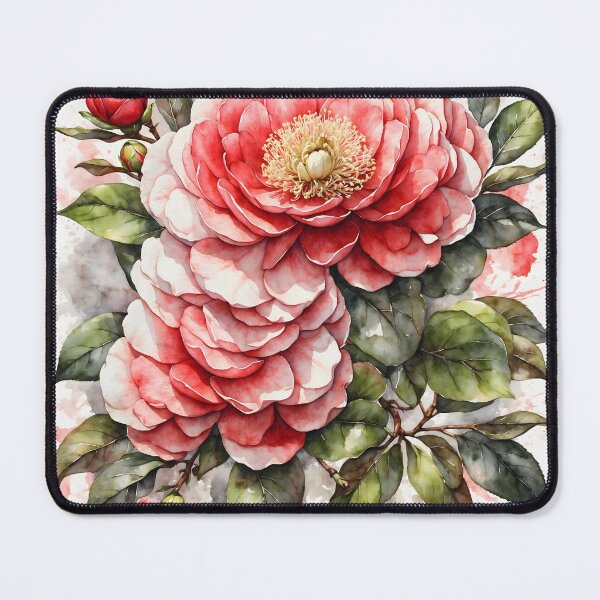 Item preview, Camellia Flower Watercolor Painting designed and sold by RawNaturePrints.