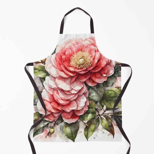 Item preview, Camellia Flower Watercolor Painting designed and sold by RawNaturePrints.