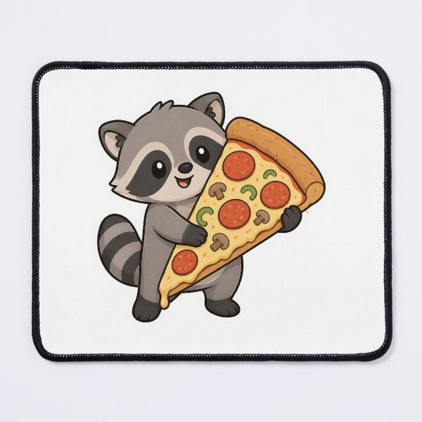 Item preview, Raccoon Pizza Lover – Cute Raccoon Carrying Giant Pizza Sticker designed and sold by PawsGiggles.