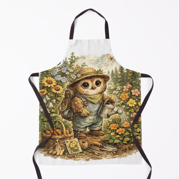 Item preview, Cute Gardening Owl T-Shirt | Whimsical Spring Garden Bird Floral Nature Design designed and sold by Rx Graphic Studio.