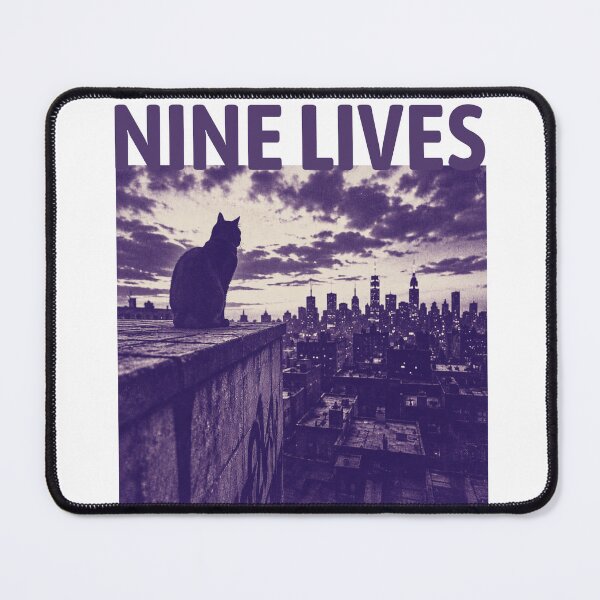 Item preview, Nine Lives Vintage Purple Cat City Skyline Retro designed and sold by Piising.