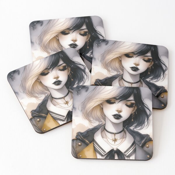 Item preview, Chica alternativa gótica emo con cabello dividido y estética oscura designed and sold by MatinoClevert.