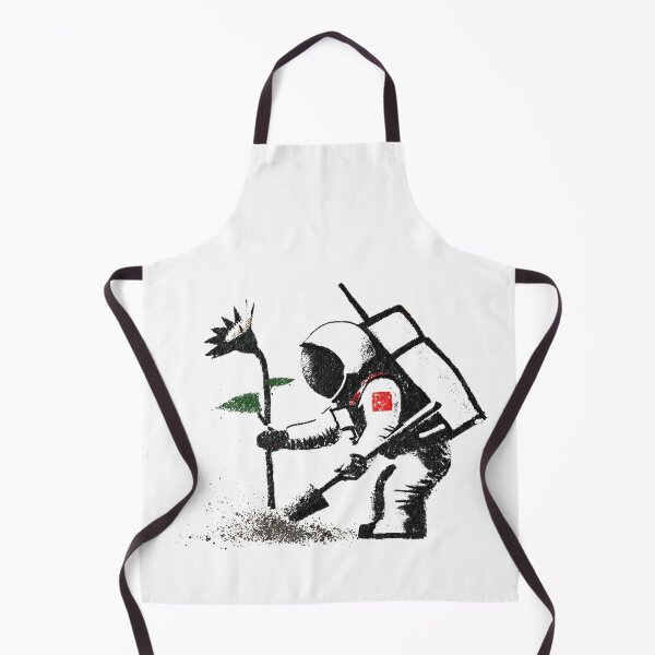 Item preview, Cosmic Explorer Astronaut Planting Bright Yellow Sunflower designed and sold by EdvvinStudios.