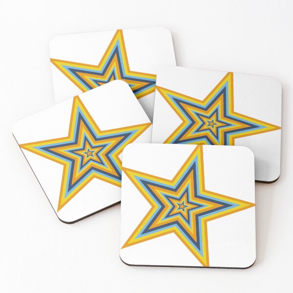 Item preview, Blue And Yellow Repeating Pattern Star designed and sold by frutigerdesigns.