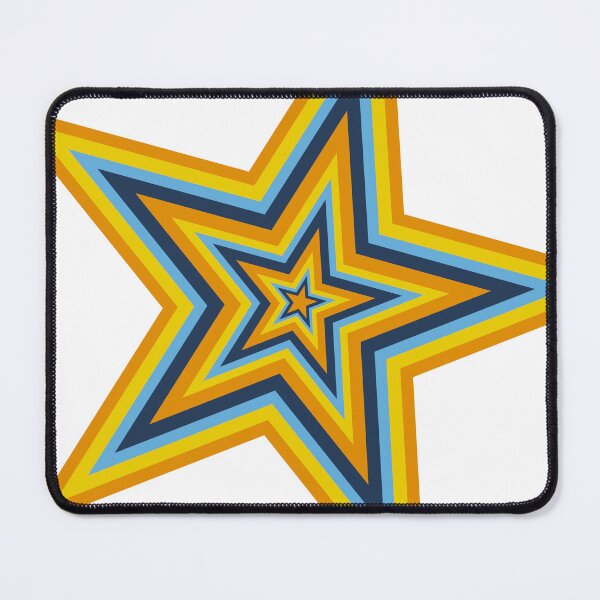 Item preview, Blue And Yellow Repeating Pattern Star designed and sold by frutigerdesigns.