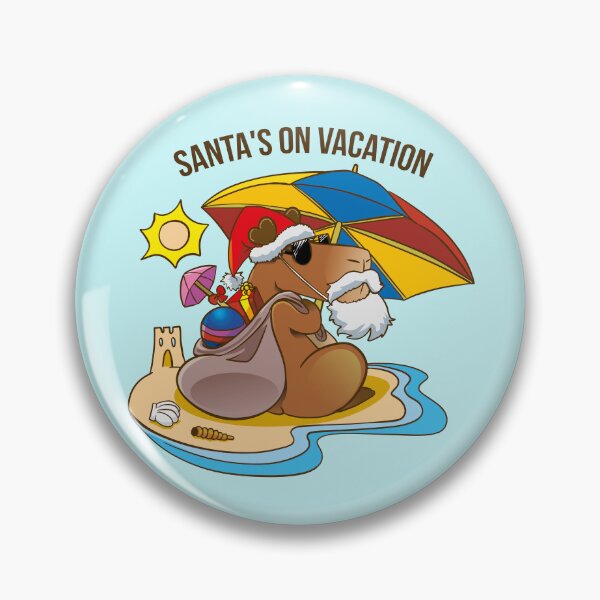 Item preview, A capybara santa on july vacation designed and sold by Konopikyu.