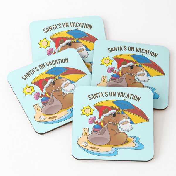 Item preview, A capybara santa on july vacation designed and sold by Konopikyu.