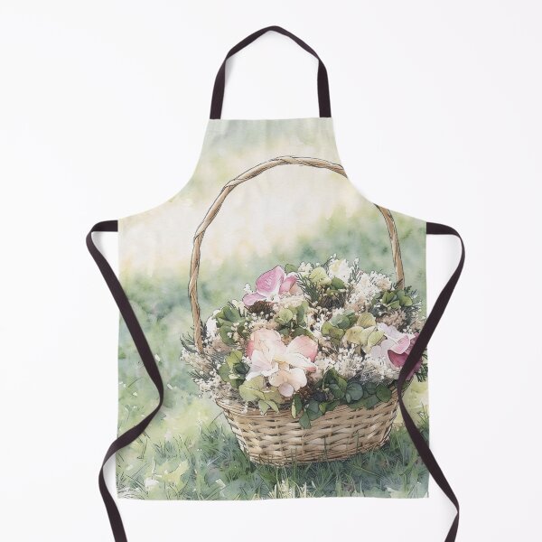 Item preview, Summer Basket of Flowers in Watercolor designed and sold by tomorrowsart.