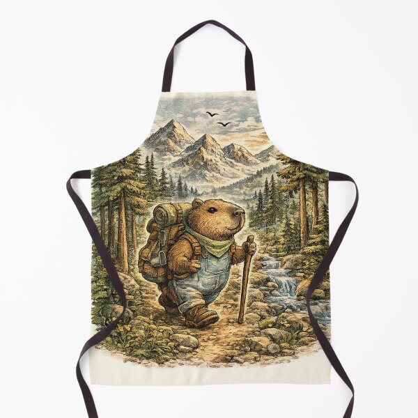 Item preview, Cute Hiking Capybara T-Shirt | Mountain Adventure Backpacker Nature Explorer Design designed and sold by Rx Graphic Studio.