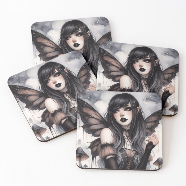 Item preview, Dark Fairy Goth Fae Mushroom Fantasy Alternative designed and sold by MatinoClevert.