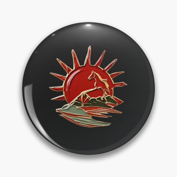Item preview, Black Horse with Red Sun & Wave | Elysium Echoes Icon 02 designed and sold by Shift-Bloom.