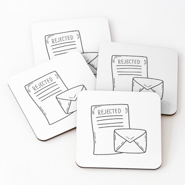 Item preview, A letter marked rejected next to an envelope that’s been opened designed and sold by rasagamastore.