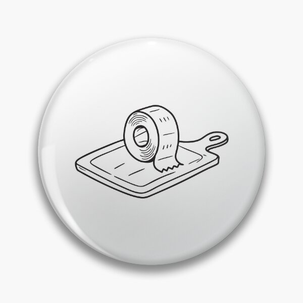 Item preview, A sheet of paper with tape curling off on a cutting board designed and sold by rasagamastore.