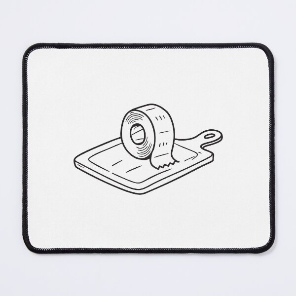 Item preview, A sheet of paper with tape curling off on a cutting board designed and sold by rasagamastore.