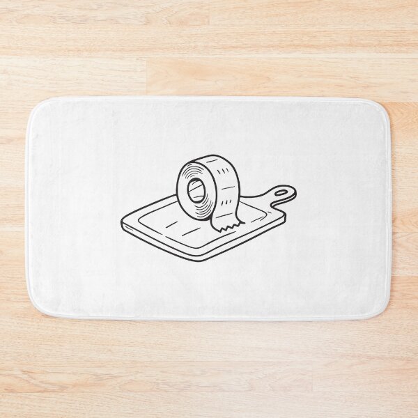 Item preview, A sheet of paper with tape curling off on a cutting board designed and sold by rasagamastore.