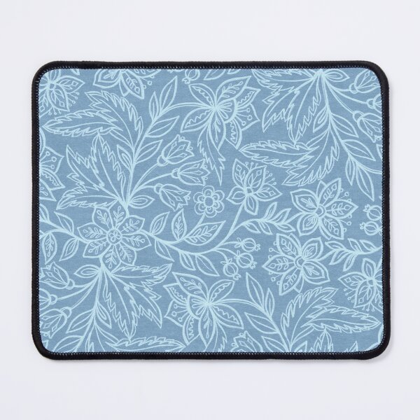 Item preview, Blue Linen Floral Sketchwork Chintz designed and sold by micklyn.