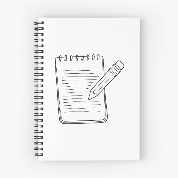 Item preview, A faint pencil line partly erased on a notebook page designed and sold by rasagamastore.
