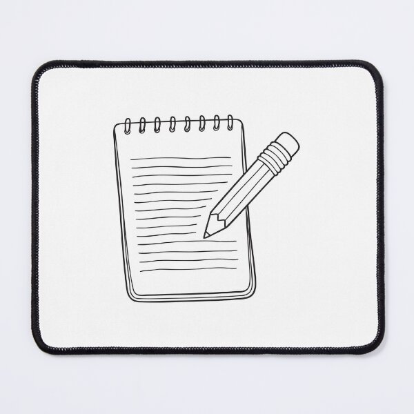 Item preview, A faint pencil line partly erased on a notebook page designed and sold by rasagamastore.