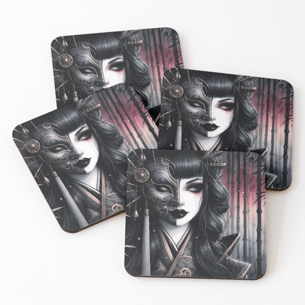 Item preview, Japanese Masked Geisha Dark Fantasy designed and sold by MatinoClevert.