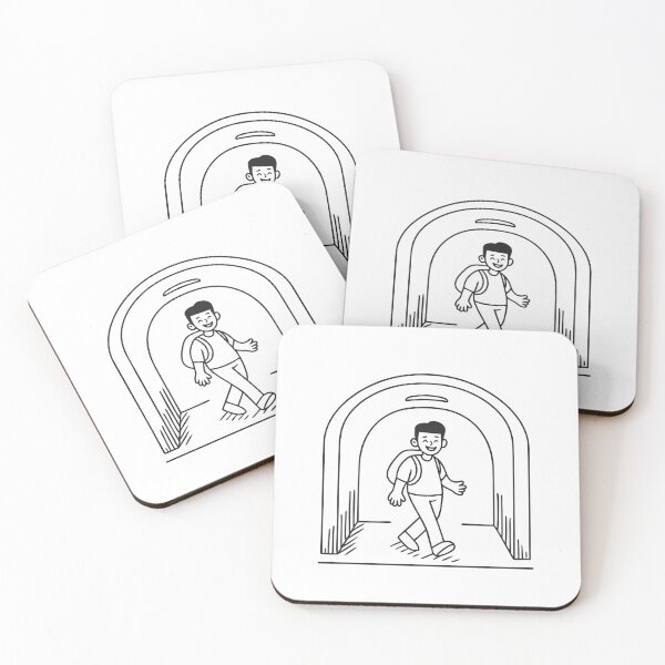Item preview, A person with a backpack strolling beneath an underpass designed and sold by rasagamastore.
