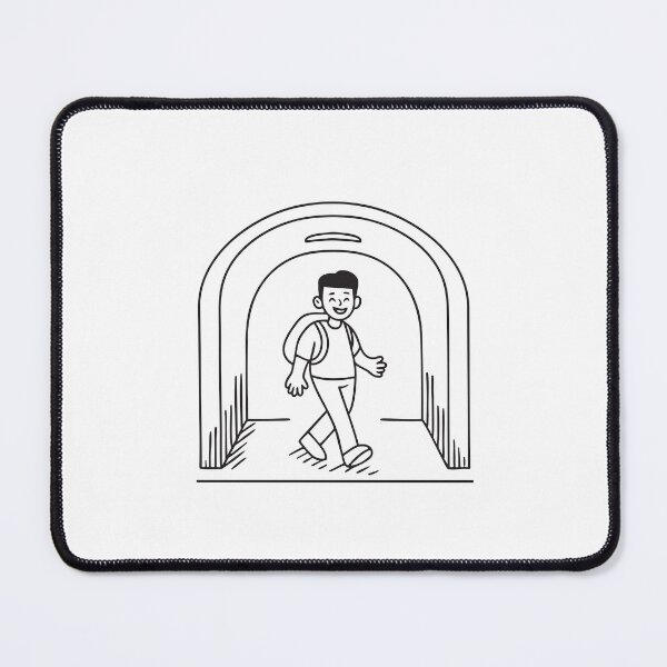 Item preview, A person with a backpack strolling beneath an underpass designed and sold by rasagamastore.
