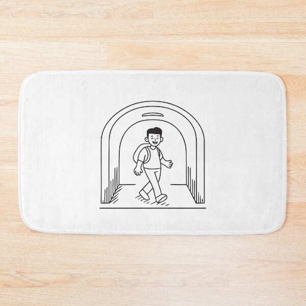 Item preview, A person with a backpack strolling beneath an underpass designed and sold by rasagamastore.