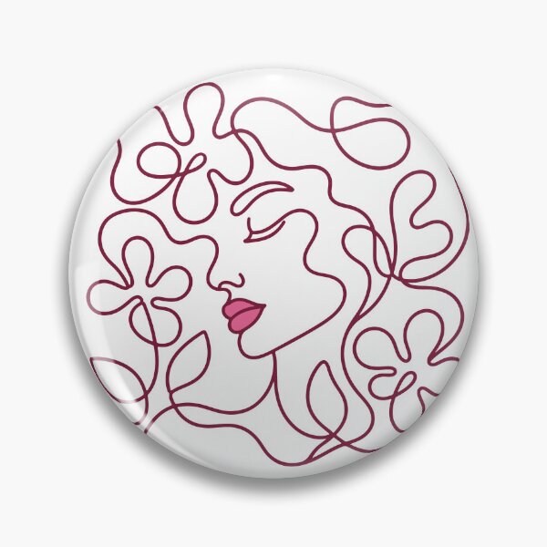 Item preview, Abstract One Line Woman Face Floral designed and sold by artCreativeColony.