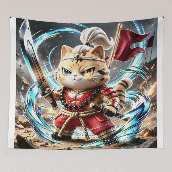 Item preview, Felis Nigripes: The Desert Samurai Warrior designed and sold by ABYSSLAB.