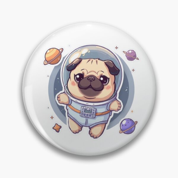 Item preview, Kawaii Astronaut Pug | Cute Space Dog Sticker designed and sold by Stylestickers55.
