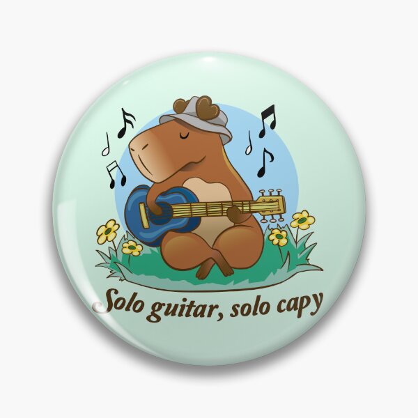 Item preview, A capybara playing guitar in nature designed and sold by Konopikyu.