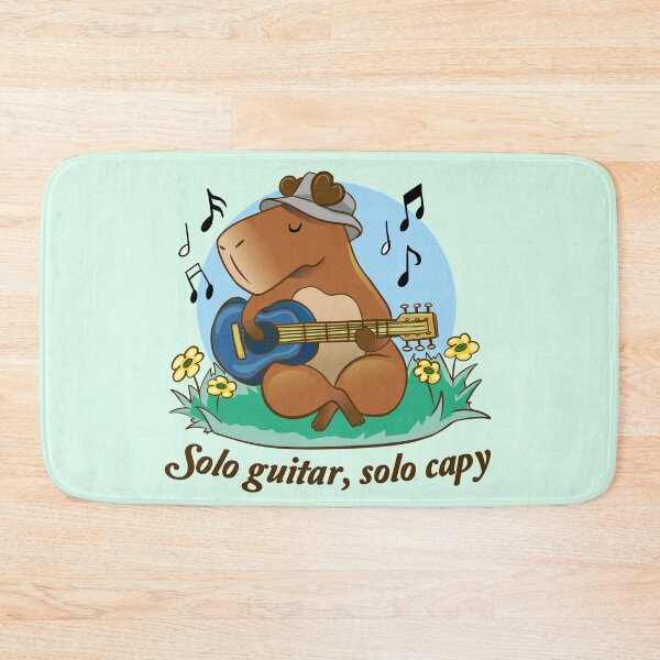 Item preview, A capybara playing guitar in nature designed and sold by Konopikyu.