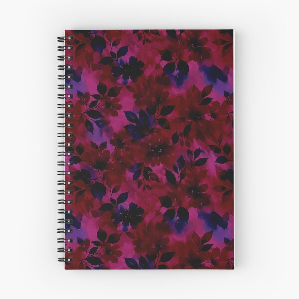 Item preview, Elegant Crimson and Navy Watercolor Floral Pattern designed and sold by zenjiinspired.