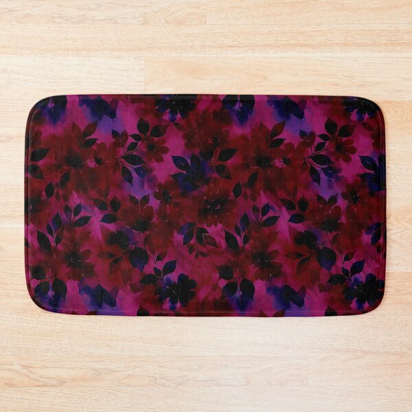 Item preview, Elegant Crimson and Navy Watercolor Floral Pattern designed and sold by zenjiinspired.