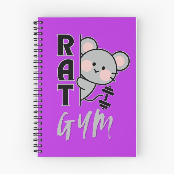 Item preview, Rat Gym Cute Mouse Dumbbell T-Shirt Funny Workout Gift Gym Lover Graphic Tee designed and sold by oonproducts.
